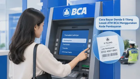 Cara Bayar Denda E-Tilang Lewat ATM BCA Menggunakan Kode Pembayaran
