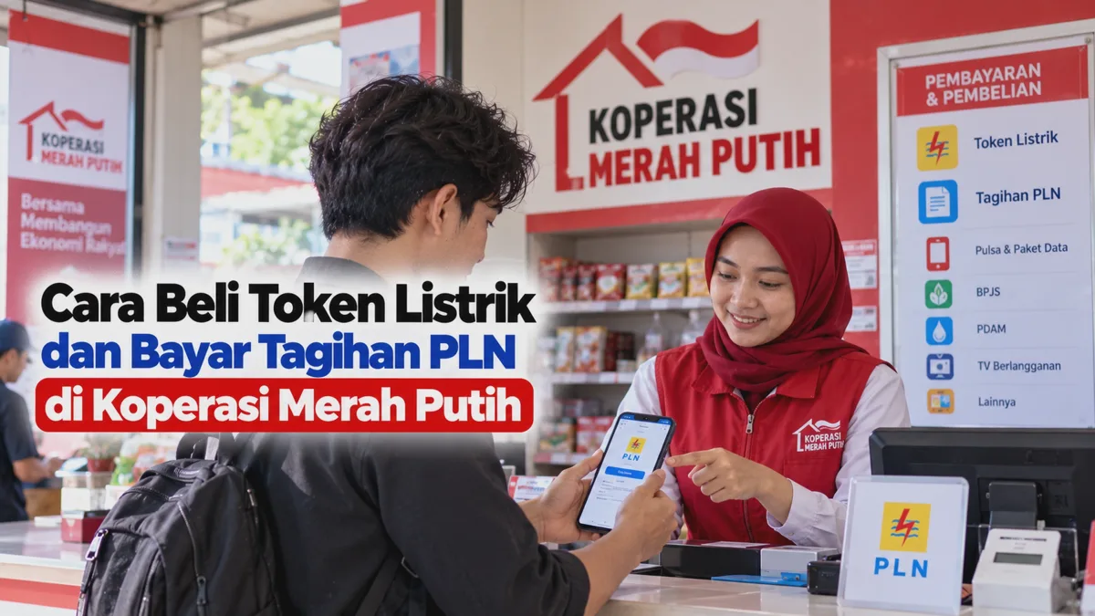 Cara Beli Token Listrik dan Bayar Tagihan PLN di Koperasi Merah Putih